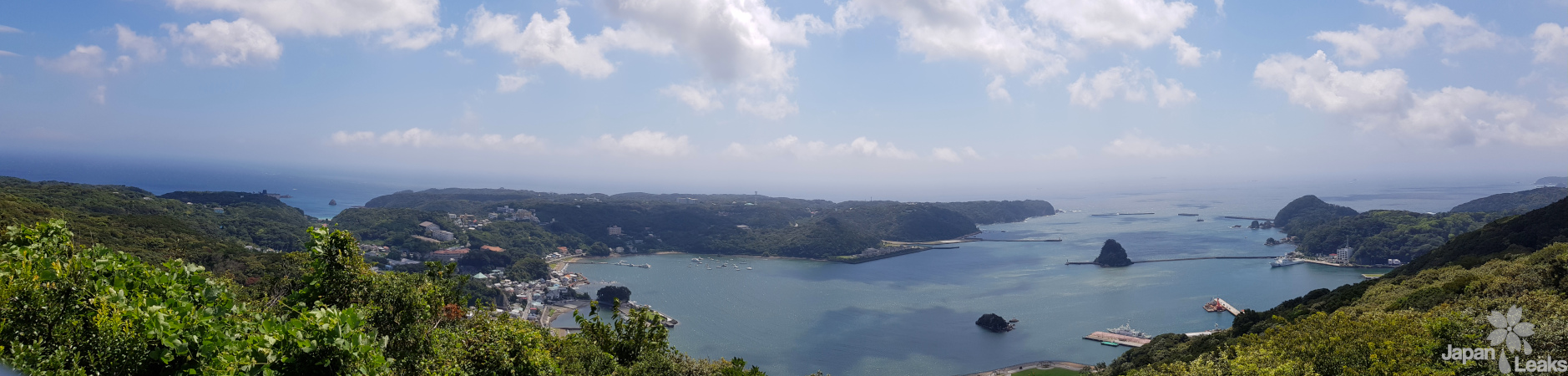 Ausblick auf die Küste Shimodas.