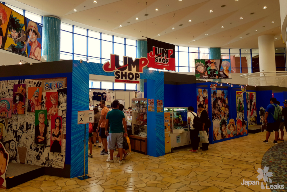 Foto des zeitlich begrenzten Jump Shops in Odaiba
