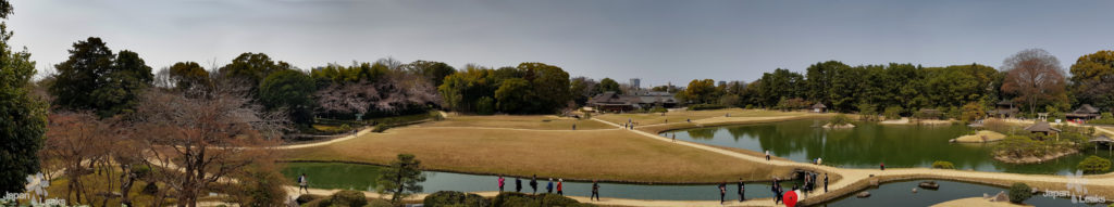 Panorama Foto des Parks in Okayama