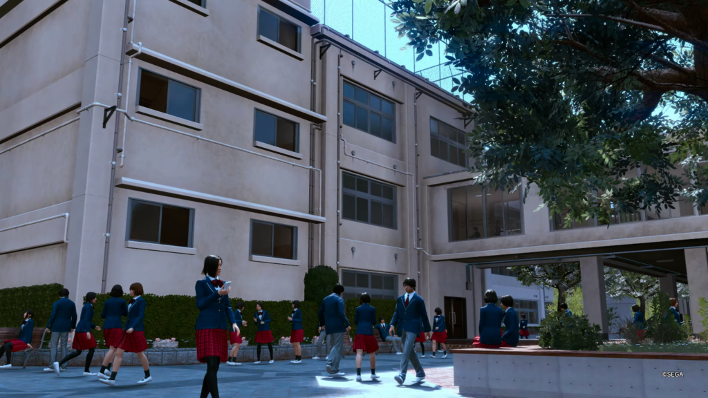 Screenshot der High School im Spiel